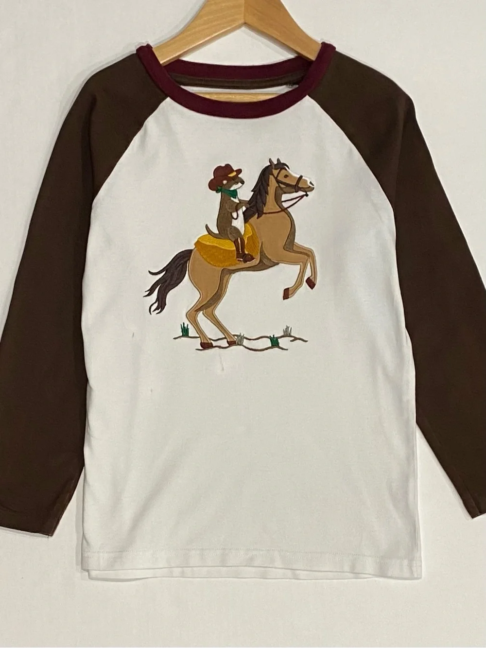 Gymboree Boys Western Cowboy 3-piece Outfit: Top, Joggers, Socks Size 7